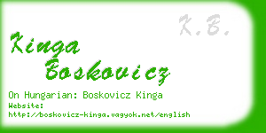 kinga boskovicz business card